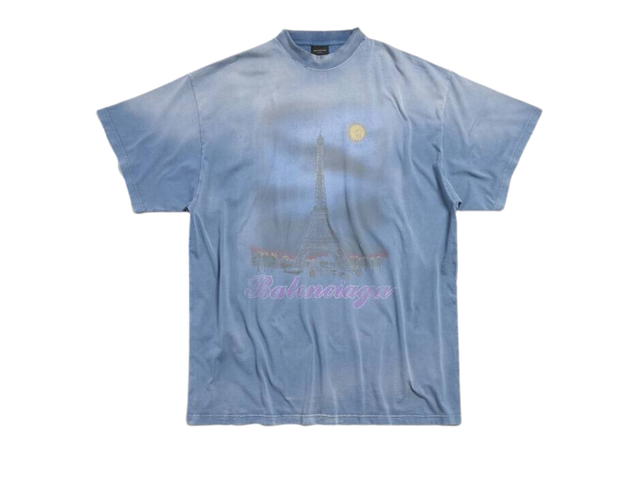 Balenciaga Balenciaga Paris Moon T-shirt Oversized Blue - view 1