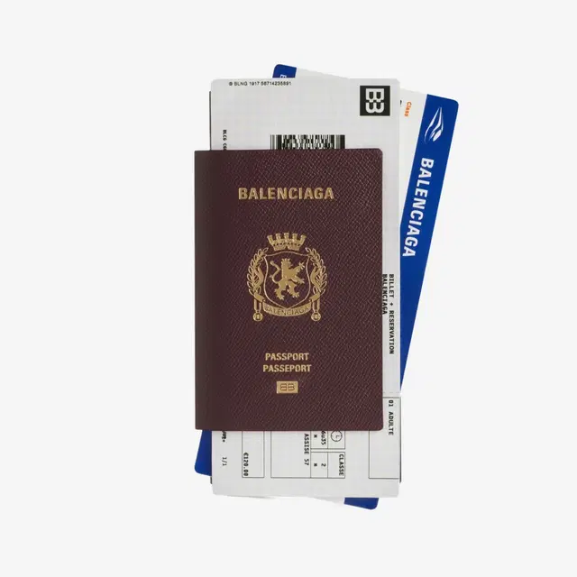 Balenciaga Balenciaga Passport 2 Tickets Long Wallet Dark Red - view 2