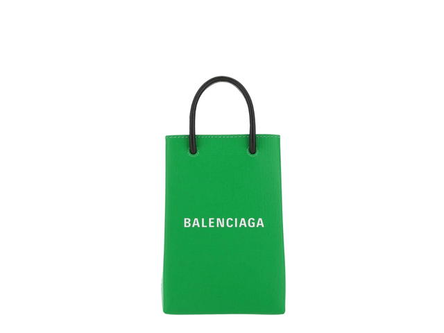 Balenciaga Balenciaga Mini Shopping Bag In Calfskin Leather Green - view 1