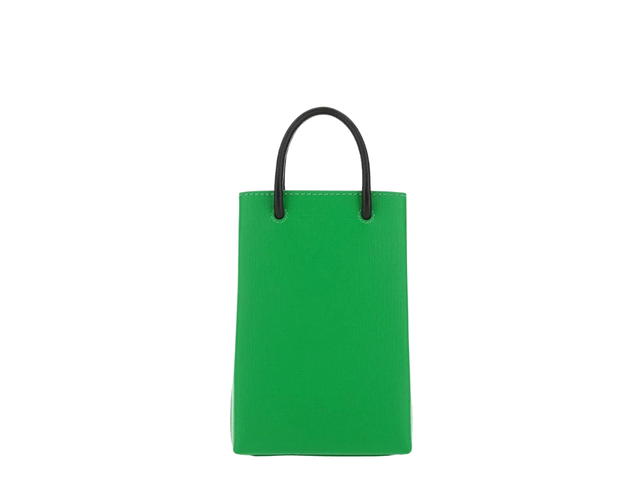 Balenciaga Balenciaga Mini Shopping Bag In Calfskin Leather Green - view 2