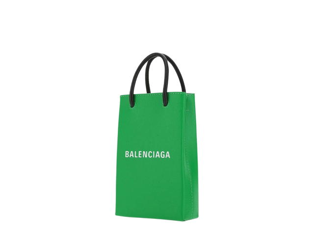 Balenciaga Balenciaga Mini Shopping Bag In Calfskin Leather Green - view 3