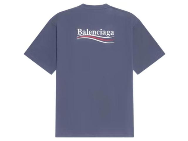 Balenciaga Balenciaga Political Campaign Large Fit T-Shirt Dark Grey White - view 2