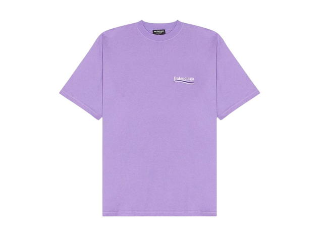 Balenciaga Balenciaga Political Campaign Large Fit T-Shirt In Light Purple Vintage Jersey - view 1