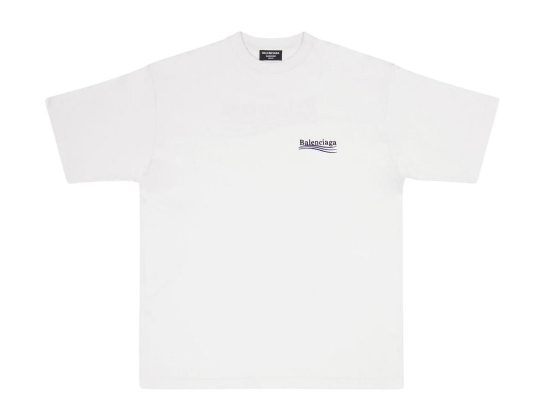 Balenciaga Balenciaga Political Campaign Large Fit T-Shirt Pacific White