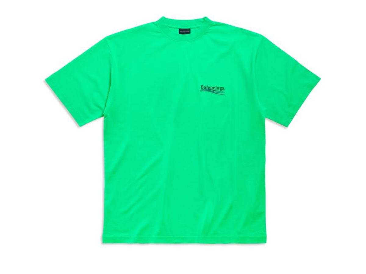Balenciaga Balenciaga Political Campaign T-shirt Large Fit Green-Black-Blue