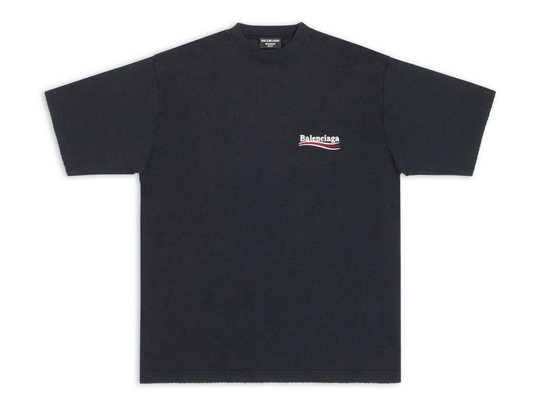Balenciaga Balenciaga Political Campaign T-Shirt Large Fit Vintage Black