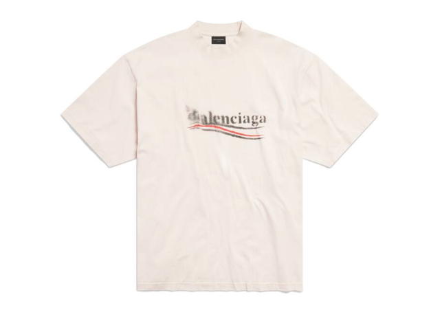 Balenciaga Balenciaga Political Stencil T-shirt Medium Fit Off White-Black - view 1