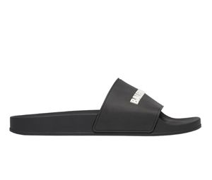 Buy Balenciaga Pool Slides Black White at Sasom – Authentic and Ready to Ship