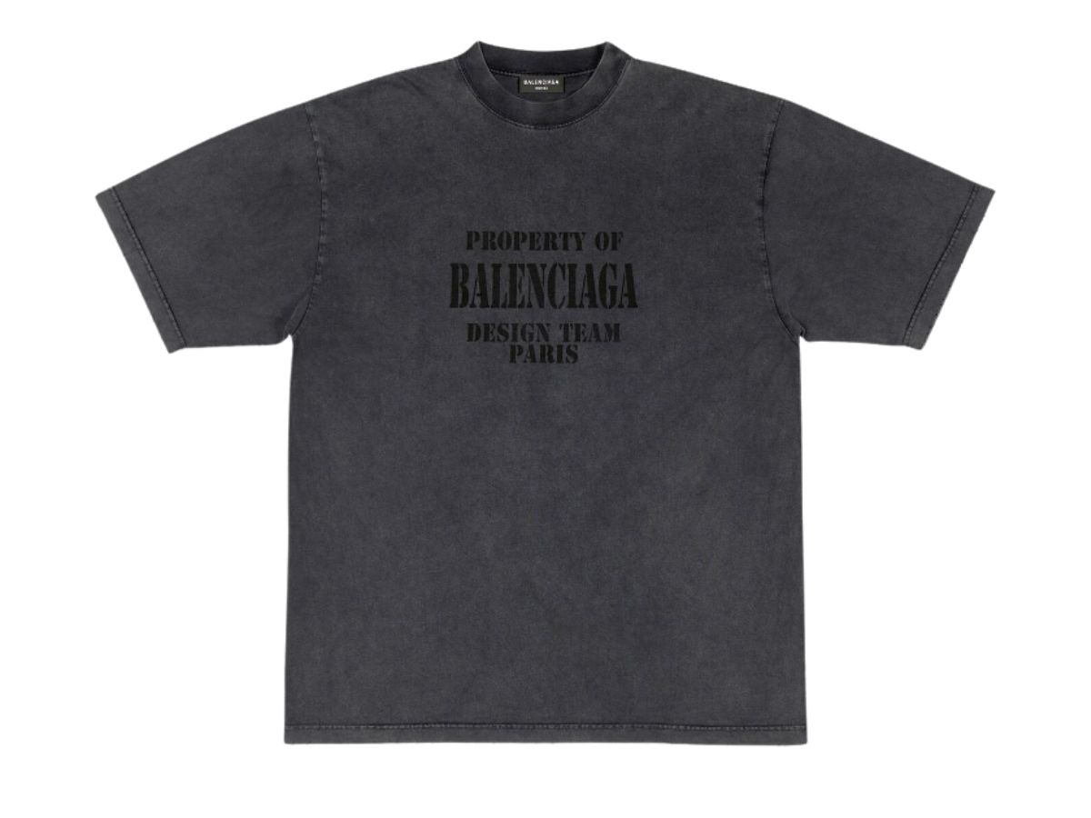 Balenciaga Balenciaga Property Large Fit Vintage T-shirt Black