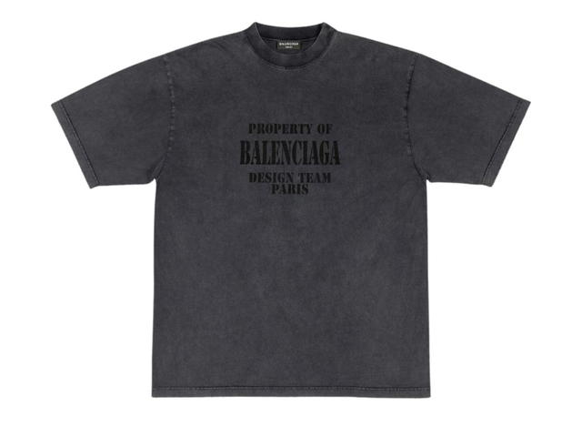 Balenciaga Balenciaga Property Large Fit Vintage T-shirt Black - view 1