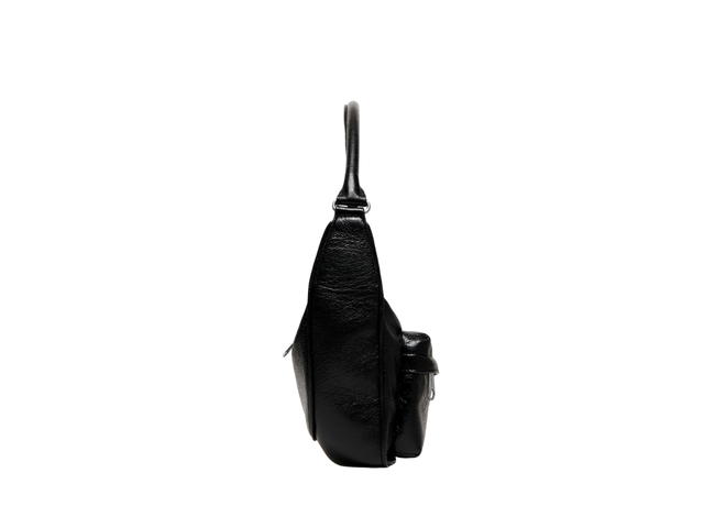 Balenciaga Balenciaga Raver Medium Bag With Handle In Black Arena Lambskin With Aged-Silver Hardware - view 3