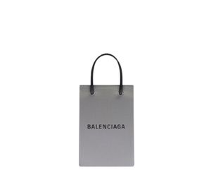 Buy Balenciaga Mini Shopping Phone Holder Bag In Grey Squared Calfskin at Sasom – Authentic and Ready to Ship
