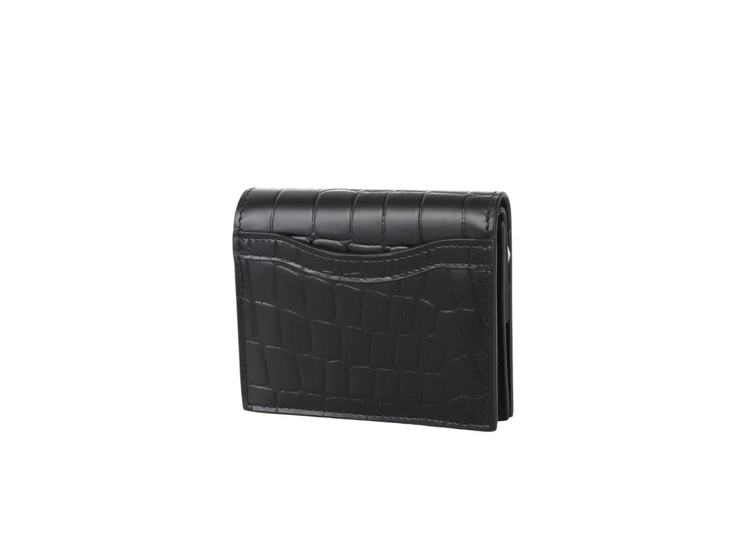 Balenciaga Balenciaga Short Button Wallet In Calfskin Leather Black