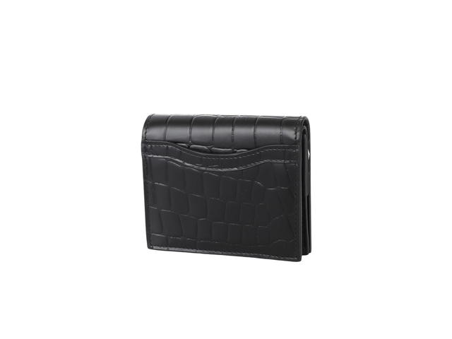 Balenciaga Balenciaga Short Button Wallet In Calfskin Leather Black - view 1