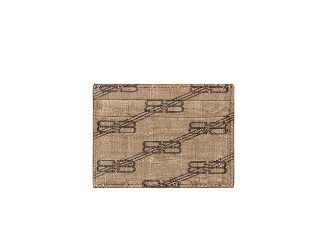 Balenciaga Balenciaga Signature Card Holder In Beige and Brown BB Monogram Coated Canvas - view 2