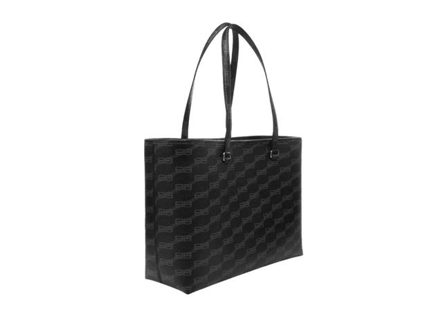 Balenciaga Balenciaga Signature Large East-West Shopper Bag In BB Monogram Coated Canvas With Aged-Silver Hardware Black - view 2