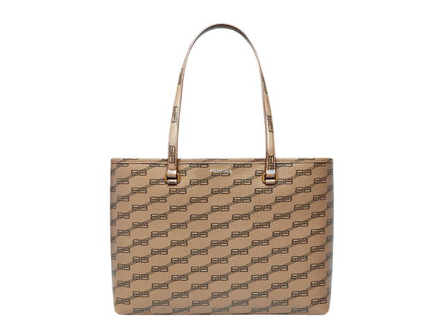 Balenciaga Balenciaga Signature Medium East-West Shopper Bag In BB Monogram Coated Canvas WIth Aged-Gold Hardware Beige - view 1