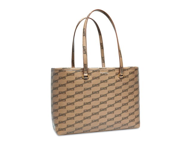Balenciaga Balenciaga Signature Medium East-West Shopper Bag In BB Monogram Coated Canvas WIth Aged-Gold Hardware Beige - view 3