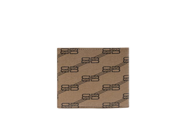 Balenciaga Balenciaga Signature Square Folded Wallet In Beige And Brown BB Monogram Coated Canvas - view 2