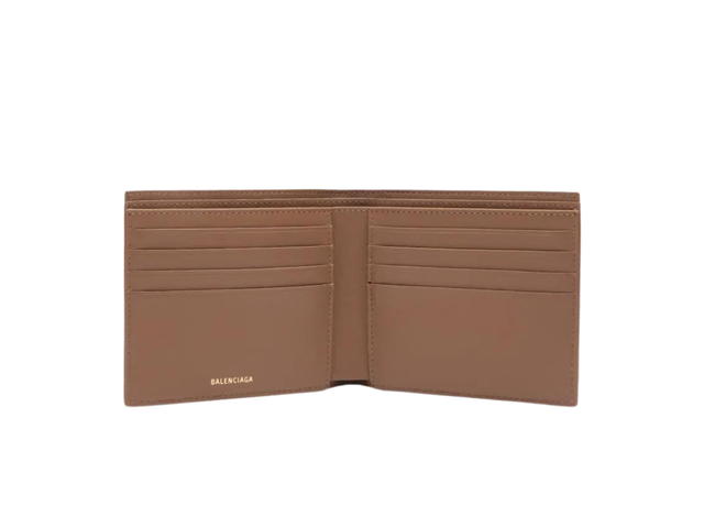 Balenciaga Balenciaga Signature Square Folded Wallet In Beige And Brown BB Monogram Coated Canvas - view 3