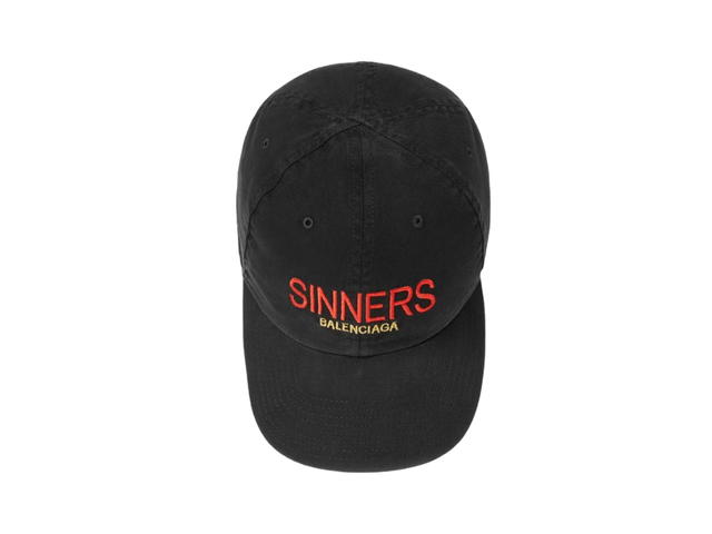 Balenciaga Balenciaga Sinners Embroidered Cap Black - view 2