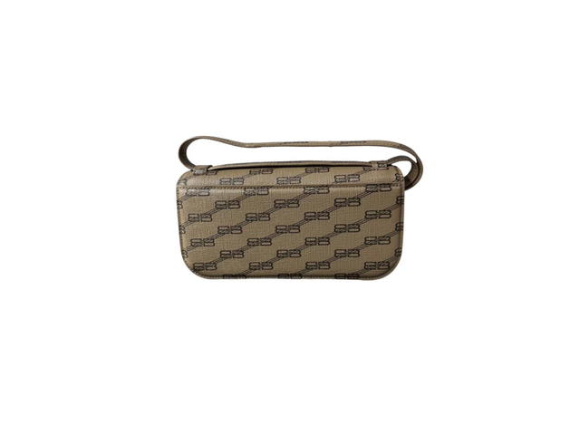 Balenciaga Balenciaga Small Gossip Crossbody Bag In Monogram Leather With Gold-Tone Hardware Brown - view 2