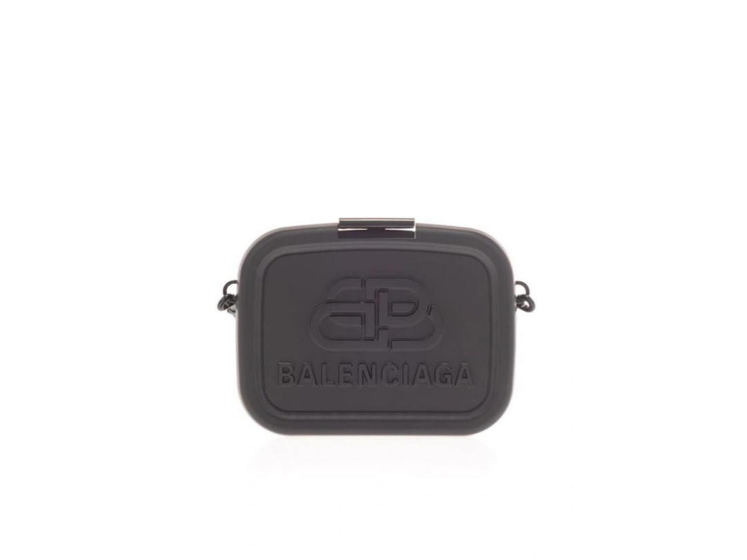 Balenciaga Balenciaga Small Lunch Box Case In Plastic-Resin With Matte Black Hardware Black