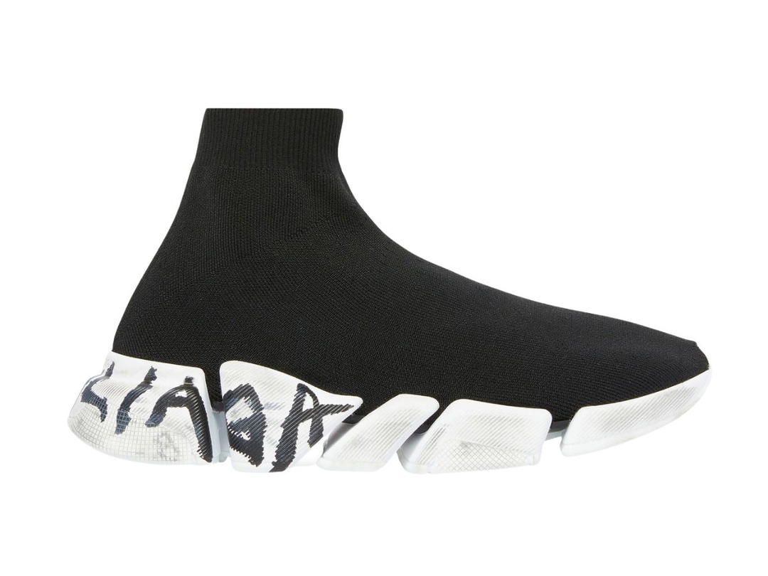 Balenciaga Balenciaga Speed 2.0 Graffiti Recycled Knit Black (Women's)