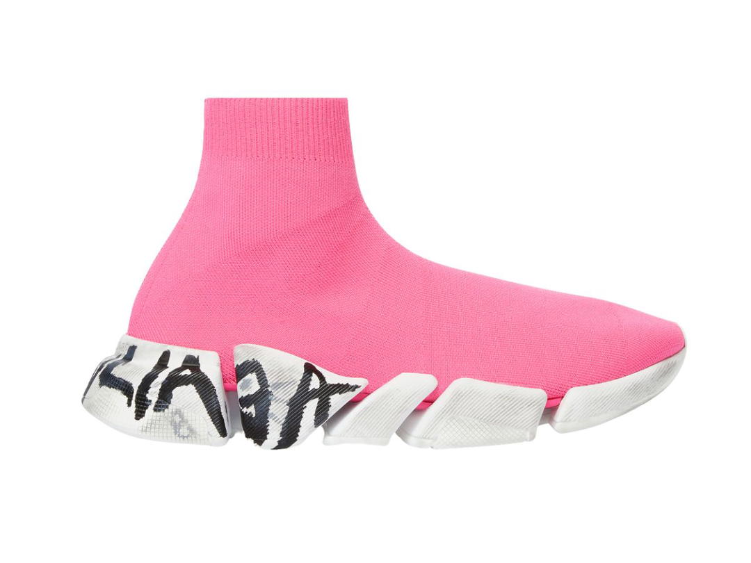 Balenciaga Balenciaga Speed 2.0 Graffiti Recycled Knit Fluo Pink (Women's)