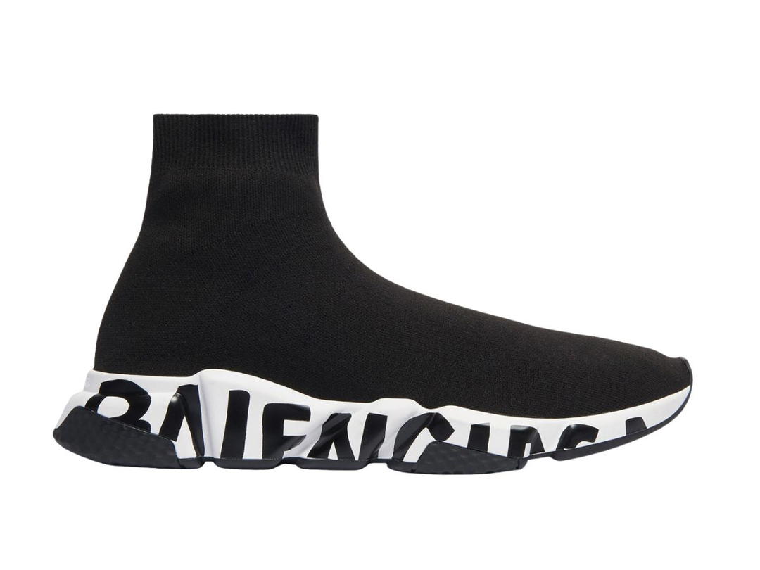 Balenciaga Balenciaga Speed Graffiti Trainers Black White