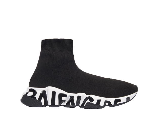 Balenciaga Balenciaga Speed Graffiti Trainers White Black Logo (Women's) - view 1