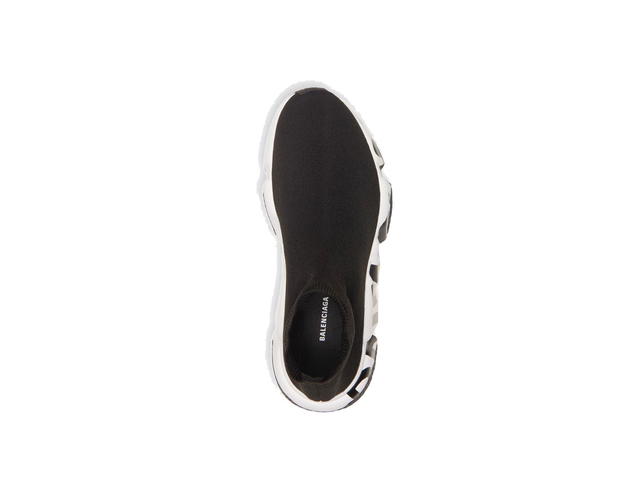 Balenciaga Balenciaga Speed Graffiti Trainers White Black Logo (Women's) - view 3
