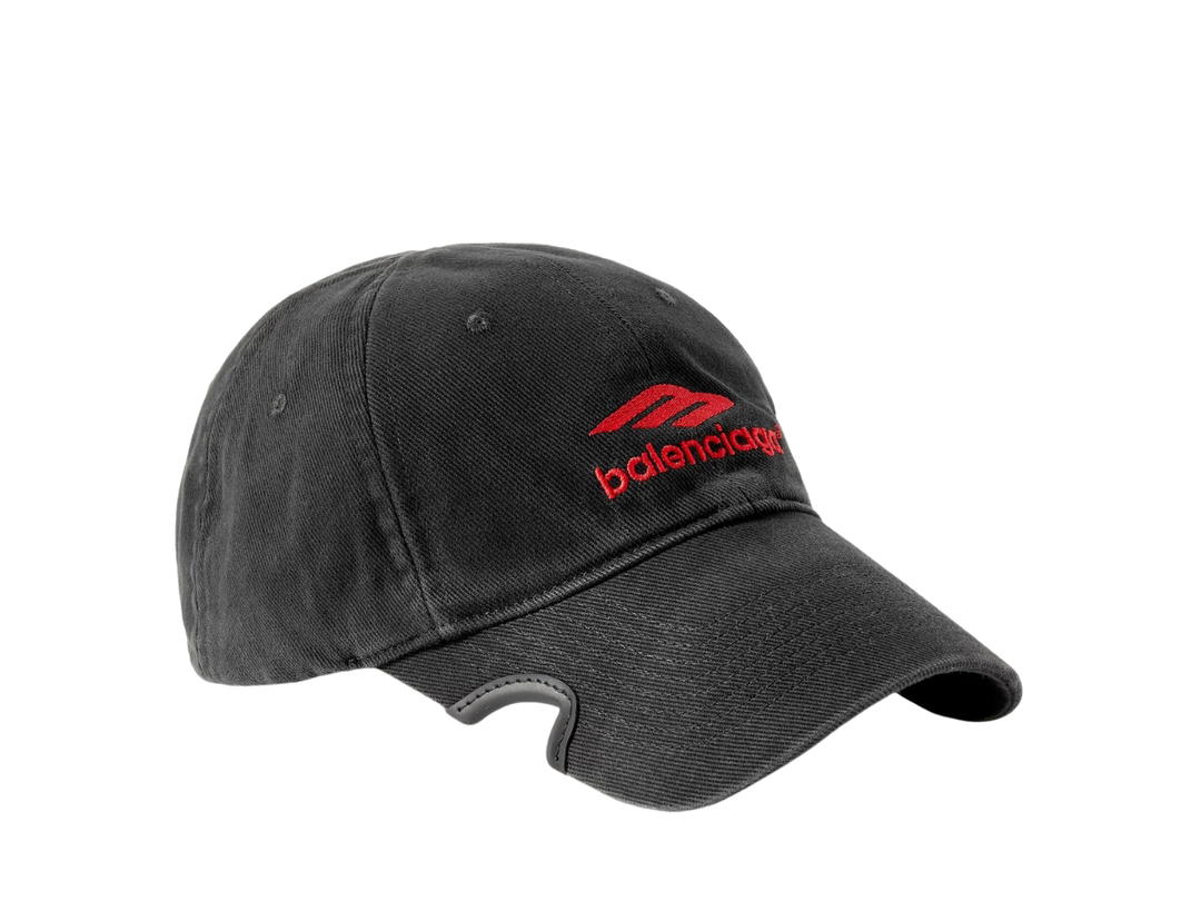 Balenciaga Balenciaga Sports Icon-Embroidered Baseball Cap In Cotton-Twill Red-Black