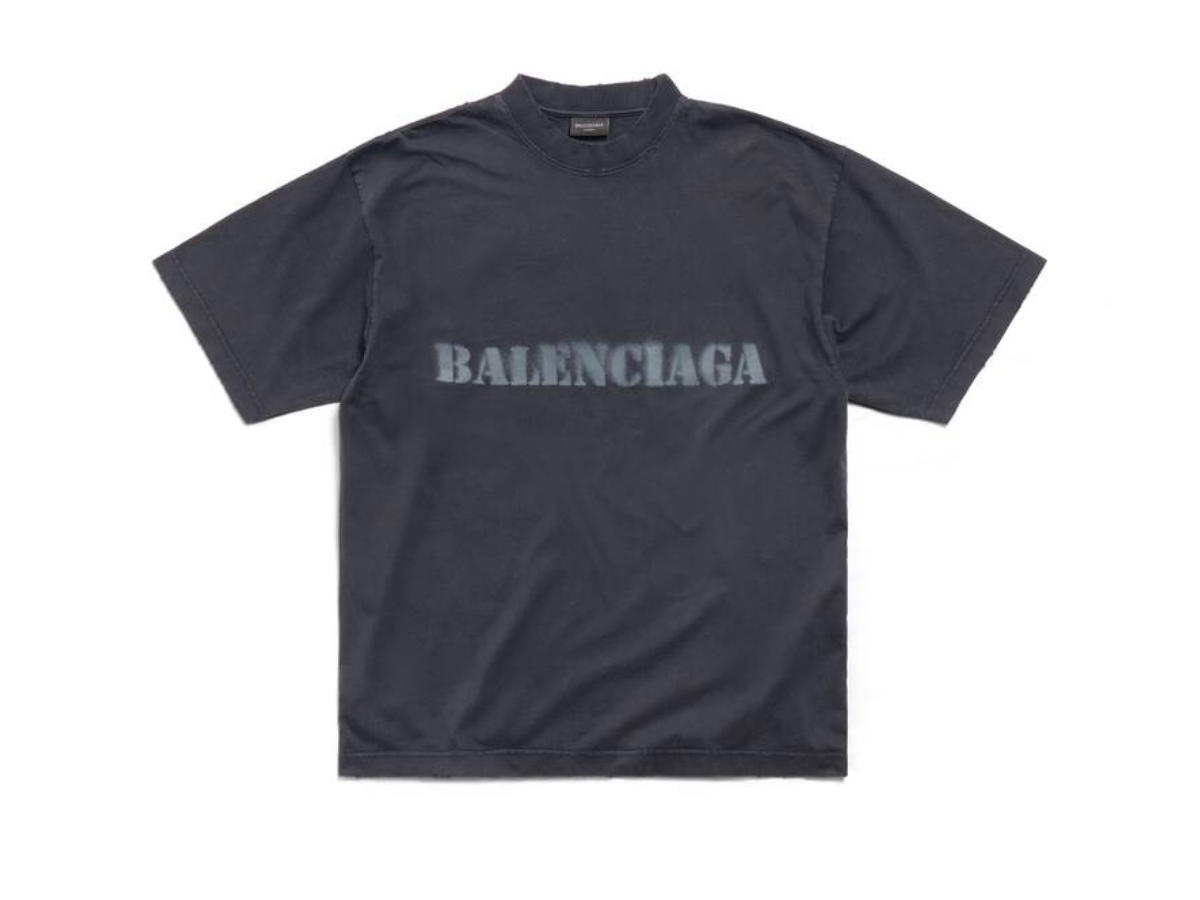 Balenciaga Balenciaga Stencil Type T-shirt Medium Fit Black
