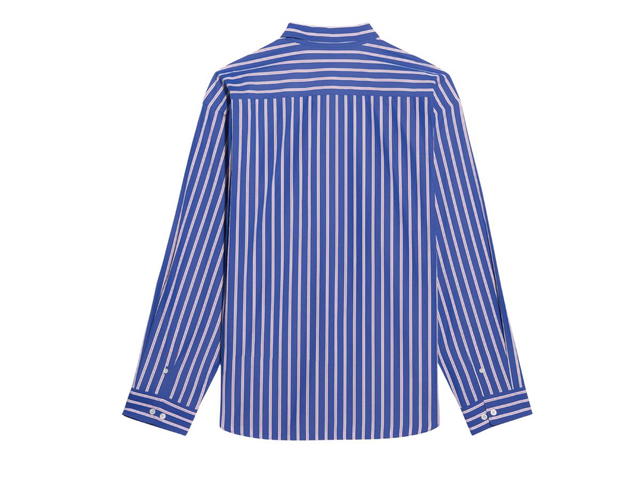Balenciaga Balenciaga Stripe Poplin Large Fit Long Sleeve Shirt Blue - view 2