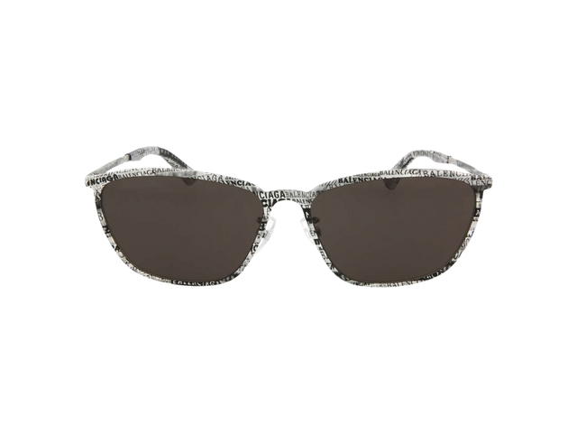 Balenciaga Balenciaga Sunglasses In Black-White Logo Printed Frame With Grey Lens - view 1