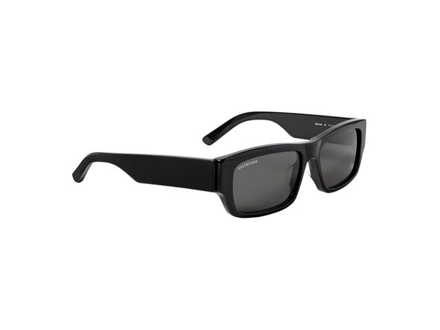 Balenciaga Balenciaga Sunglasses In Rectangular-Frame With Logo-Print Black - view 3