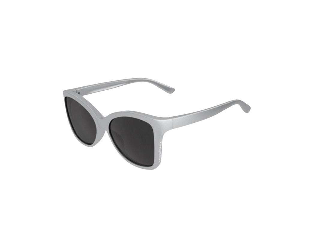 Balenciaga Balenciaga Sunglasses In Silver Frame With Grey Shiny Lens