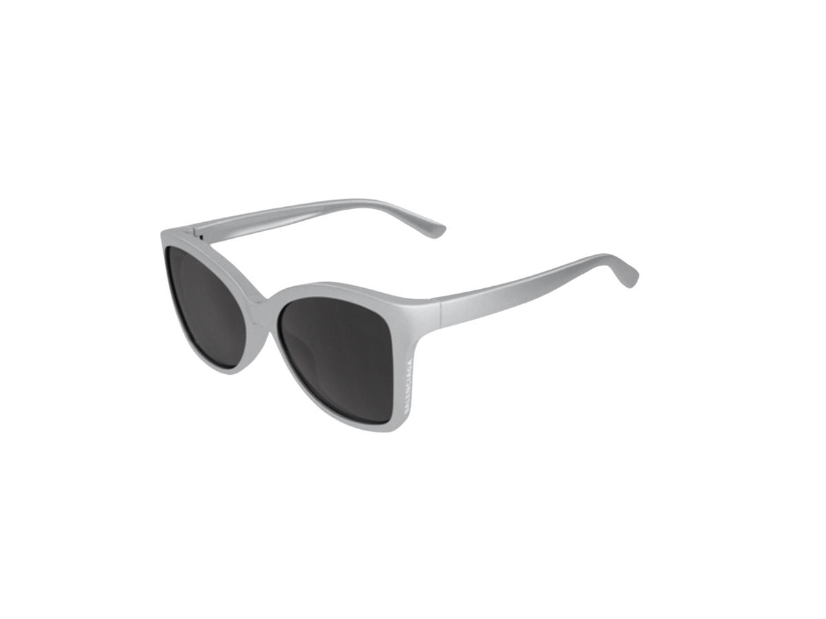 Balenciaga Balenciaga Sunglasses In Silver Frame With Grey Shiny Lens