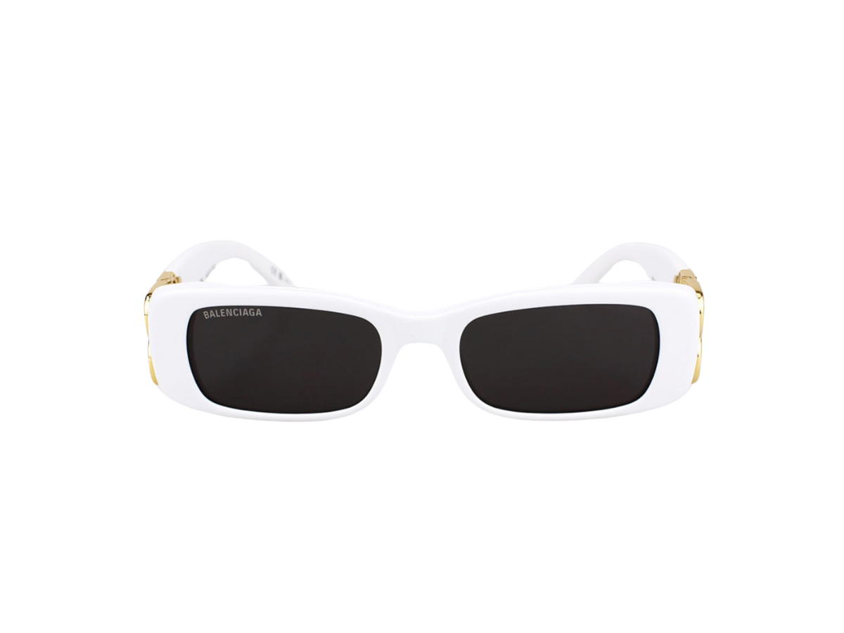 Balenciaga Balenciaga Sunglasses In White Metal Acetate Frame With Grey Lenses