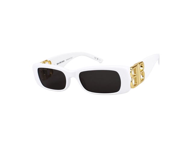 Balenciaga Balenciaga Sunglasses In White Metal Acetate Frame With Grey Lenses - view 2
