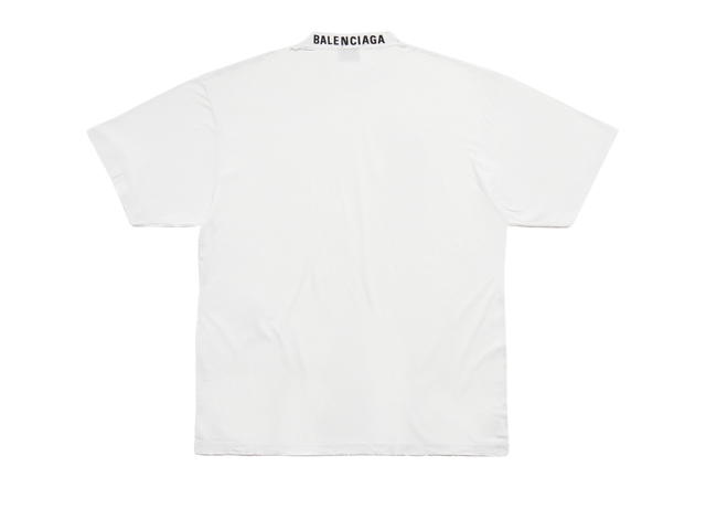 Balenciaga Balenciaga T-Shirt Medium Fit In White And Black Thin Jersey - view 2