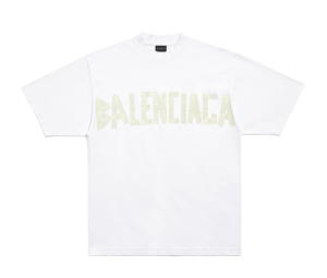 Buy Balenciaga Tape Type T-Shirt Medium Fit In White Vintage Jersey at Sasom – Authentic and Ready to Ship
