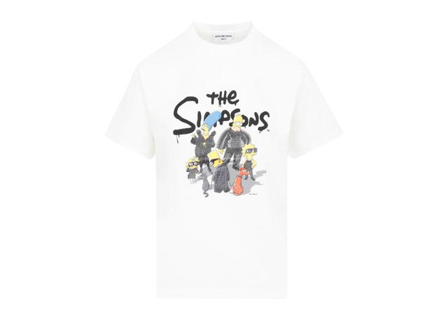 Balenciaga Balenciaga The Simpsons Printed Crewneck T-Shirt White - view 1