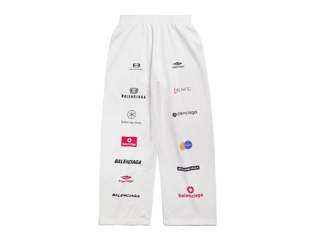 Balenciaga Balenciaga Top League Baggy Sweatpants In White Medium Fleece