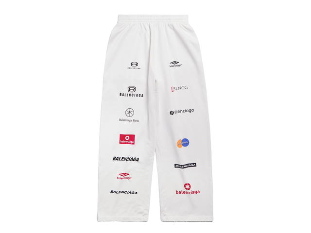 Balenciaga Balenciaga Top League Baggy Sweatpants In White Medium Fleece - view 1