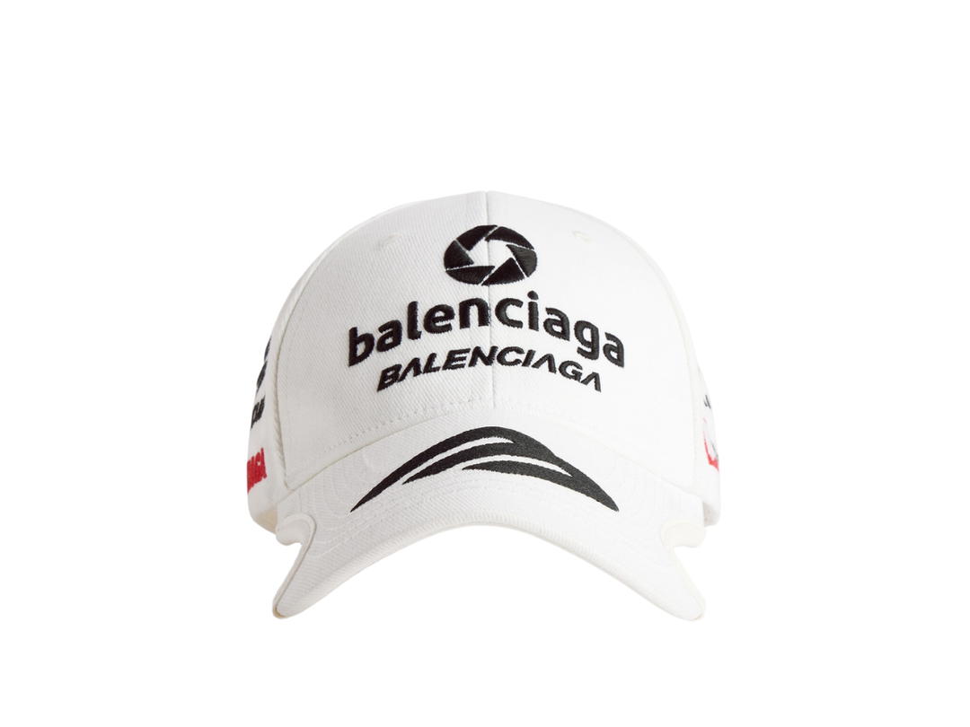 Balenciaga Balenciaga Top League Cap In White Cotton Drill