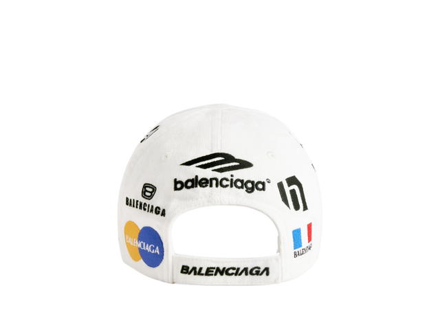 Balenciaga Balenciaga Top League Cap In White Cotton Drill - view 2