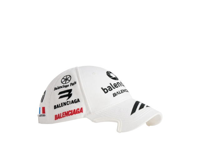 Balenciaga Balenciaga Top League Cap In White Cotton Drill - view 3