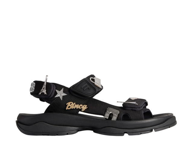 Balenciaga Balenciaga Tourist Sandal In Black Technical Material With Pins (W) - view 1